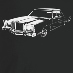 1977 New Yorker Three Quarter Angle View Dark Color T Shirt