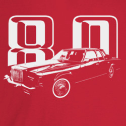 1980 New Yorker Three Quarter Angle View With Year Dark Color T Shirt