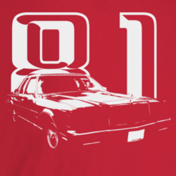 1981 New Yorker Three Quarter Angle View With Year Dark Color T Shirt