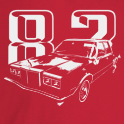 1982 New Yorker Three Quarter Angle View With Year Dark Color T Shirt