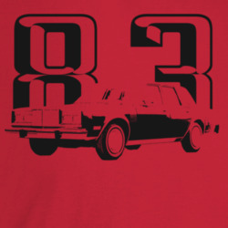 1983 New Yorker Three Quarter Angle View With Year Light Color T Shirt