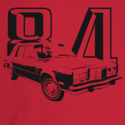 1984 New Yorker Three Quarter Angle View With Year Light Color T Shirt