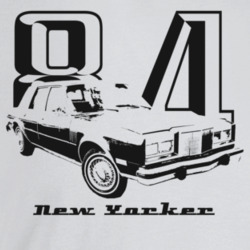 1984 New Yorker Three Quarter Angle View With Year And Model Name Ligh