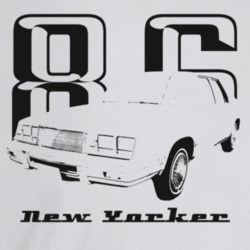 1986 New Yorker Three Quarter Angle View With Year And Model Name Ligh