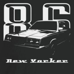1986 New Yorker Three Quarter Angle View With Year And Model Name Dark