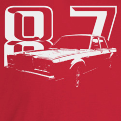 1987 New Yorker Three Quarter Angle View With Year Dark Color T Shirt