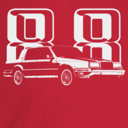 1988 New Yorker Three Quarter Angle View With Year Dark Color T Shirt