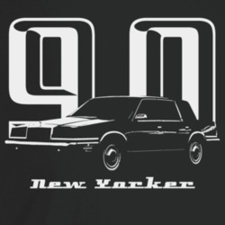 1990 New Yorker Three Quarter Angle View With Year And Model Name T Shirt