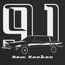 1991 New Yorker Three Quarter Angle View With Year And Model Name T Shirt