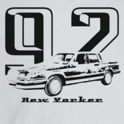 1992 New Yorker Three Quarter Angle View With Year And Model Name T Shirt