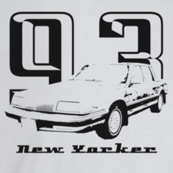 1993 New Yorker Three Quarter Angle View With Year And Model Name T Shirt