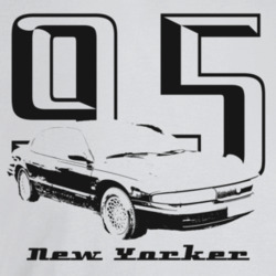 1995 New Yorker Three Quarter Angle View With Year And Model Name T Shirt