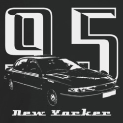 1995 New Yorker Three Quarter Angle View With Year And Model Name T Shirt