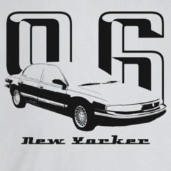 1996 New Yorker Three Quarter Angle View With Year And Model Name T Shirt