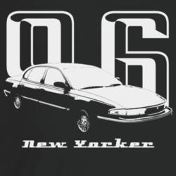 1996 New Yorker Three Quarter Angle View With Year And Model Name T Shirt