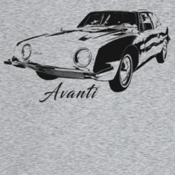 1963 Avanti Three Quarter Angle View With Model Name T Shirt