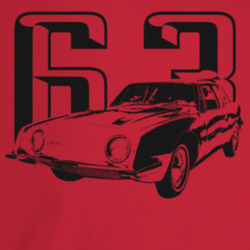1963 Avanti Three Quarter Angle View With Year T Shirt