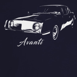 1963 Avanti Three Quarter Angle View With Model Name T Shirt