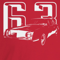 1963 Avanti Three Quarter Angle View With Year T Shirt