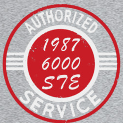 Authorized Service 1987 6000 Ste Distressed Look T Shirt