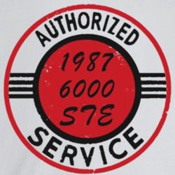 Authorized Service 1987 6000 Ste Distressed Look T Shirt