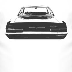 1966 CHEVY BEL AIR Faded Look Rear View Black Graphic Light T Shirt