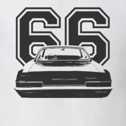 1966 CHEVY BEL AIR Faded Look Rear View Black Graphic With Year Light 