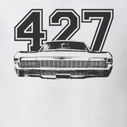1968 CHEVY IMPALA SS Faded Look Grill View Black Graphic With Engine S