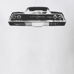1969 CHEVY BEL AIR Faded Look Rear View Black Graphic Light T Shirt
