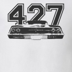 1969 CHEVY BEL AIR Faded Look Rear View Black Graphic With Engine Size
