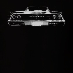 1969 CHEVY BEL AIR Faded Look Rear View White Graphic Dark T Shirt