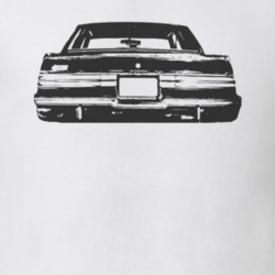 1984 BUICK GRAND NATIONALFaded Look Rear View Black Graphic Light T Sh