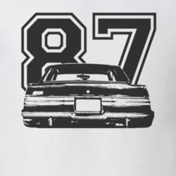 1984 BUICK GRAND NATIONALFaded Look Rear View Black Graphic With Year 