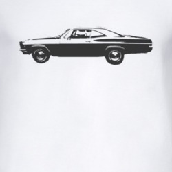 1966 CHEVY IMPALA SS Side View Black Graphic Light T Shirt