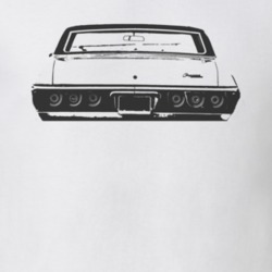 1968 CHEVY CAPRICE Rear View Black Graphic Light T Shirt