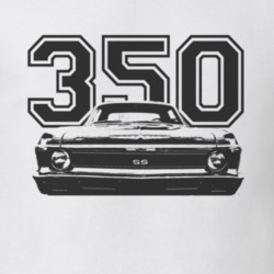 1972 CHEVY NOVA Grill View Black Graphic Wth Engine Size Light T Shirt