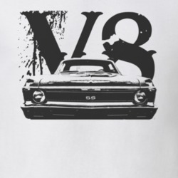 1972 CHEVY NOVA Grill View Black Graphic Wth V8 Light T Shirt