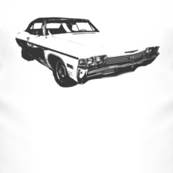 Untitled1968 CHEVY IMPALA SS Faded Look Side View Black Graphic Light 