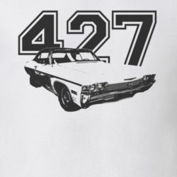 Untitled1968 CHEVY IMPALA SS Faded Look Side View Black Graphic With E