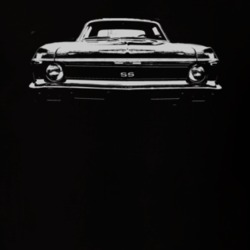 1972 CHEVY NOVA Grill View White Graphic Dark T Shirt