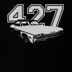 Untitled1968 CHEVY IMPALA SS Faded Look Side View White Graphic With E