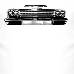 1962 Chevy Impala Grill View Faded Look Light T Shirt
