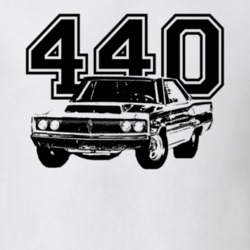 1967 Dodge Dart Side View Hood Cowl Black Graphic Engine Size T Shirt