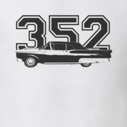 1959  GALAXIE Faded Look Side View Black Graphic With Engine Size Ligh