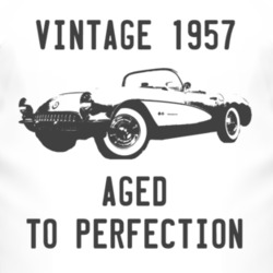 Vintage 1957 Aged To Perfection Corvette Convertible T Shirt