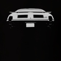 1969 OLDSMOBILE 442 Faded Look Rear View White Graphic DarkT Shirt