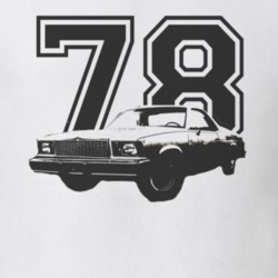 1978 GMC CABALLERO Faded Look Side View Black Graphic With Year Light 