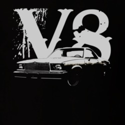 1978 GMC CABALLERO Faded Look Side View White Graphic With V8 Size Dar