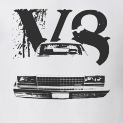 1978 GMC CABALLERO Grill VIew Black Graphic With V8 Light T Shirt