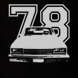 1978 GMC CABALLERO Grill VIew White Graphic With Year Dark T Shirt